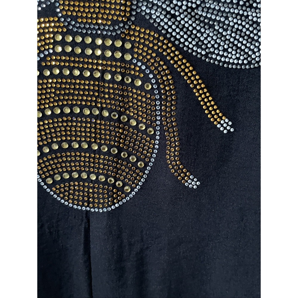 Culture Code XL Black Rhinestone Bee Blazer NWT‎ Pleated Back Jacket - Picture 13 of 16